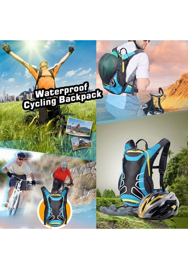 Lemestar Erkekler İçin 15l Su Geçirmez Bisiklet Çantası - Yük Azaltıcı, Günlük Komüt, Bisiklet Sürüşü Ve Dağcılık İçin Sırt Çantası Siyah Siyah