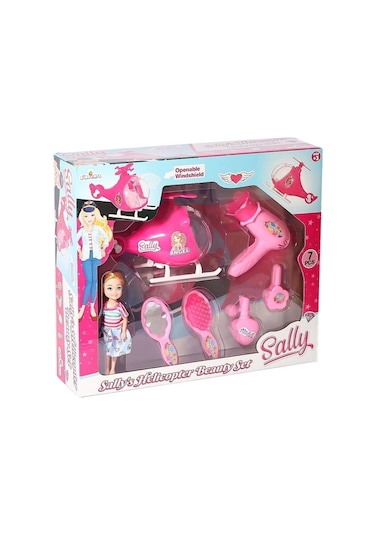 Eng-1137 Sally Helikopter Ve Güzellik Seti -kingtoys