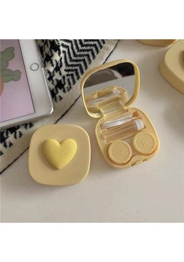 Lionsa Lens Kutusu Ve Takma Aparatı Seti Aynalı Kalpli-sarı