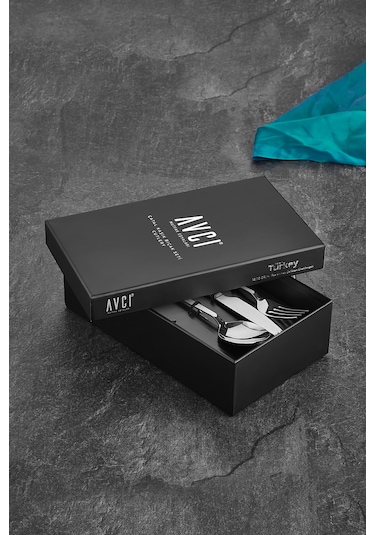 Avcı Duru 18 Parça Çatal Kaşık Bıçak Takımı 18-10 Paslanmaz Çelik Gümüş