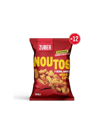 Züber Noutos Fırınlanmış Nohut Cipsi Chili 12 x 55 G