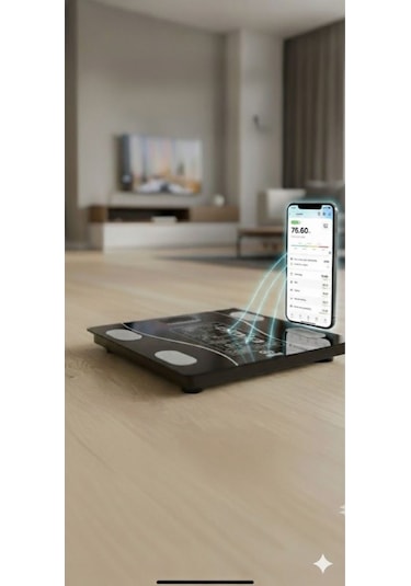 Smartness SN-1075 Yağ Su Kas Vücut Kitle Endeksi Kilo Ölçer Tartı Dijital Baskül