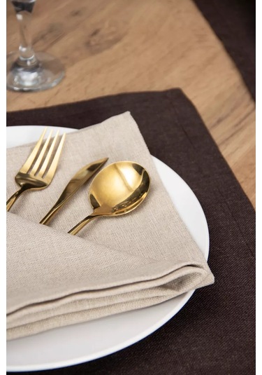 Leohome 4 Adet Servis Peçetesi Seti 160002691 Kahverengi