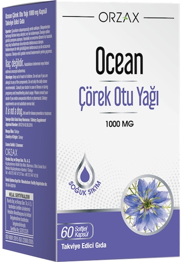 Ocean Çörek Otu Yağı 1000 Mg 2 x 60 Kapsül