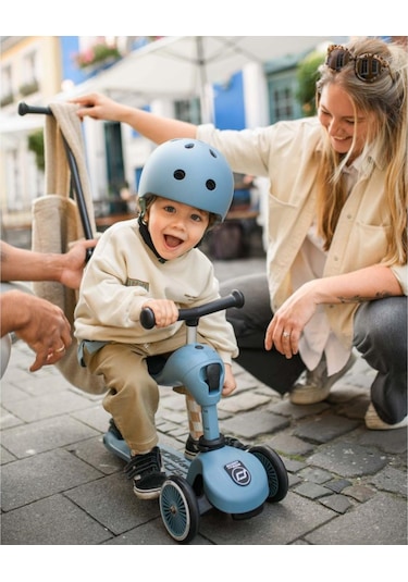 Scoot And Ride Push And Go Ebeveyn Kontrollü Çocuk Scooter Steel 240527-00071