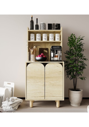 Parma 2 Kapaklı Mutfak Dolap, Kahve Köşesi, Çok Amaçlı Dolap Safir