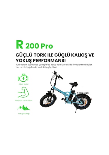 Roxform R-200 Pro Elektrikli Katlanabilir Bisiklet 10ah Shimano Altus Hidrolik Fren Şehir Bisikleti Titanyum Mavi