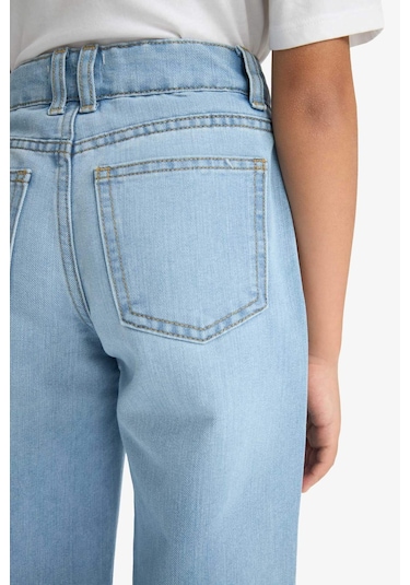 Defacto Kız Çocuk Straight Wide Standart Paça Jean Pantolon E7322a825aunm39 Mavi