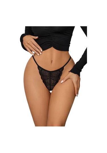 Roberto Bacio Kadın 3'lü Dantel String - Tanga Bc0041 Siyah - Kırmızı - Beyaz