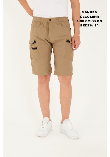 Camp Scoutland Camp725 Outdoor Tactical Su İticili Yazlık Erkek Taktik Şort Bej