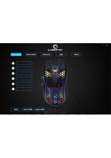 Lunatic Sparrow 6400 Dpi Rgb Ledli Makrolu Oyuncu Mouse