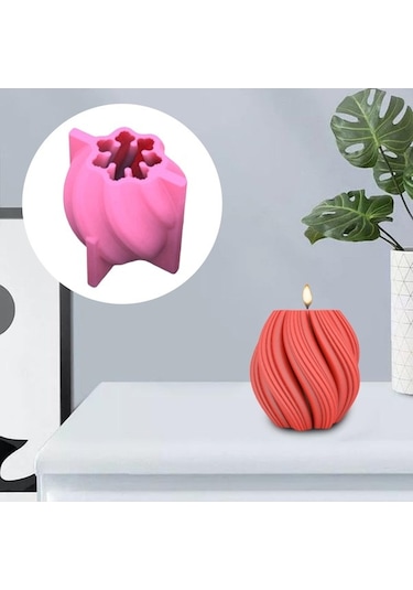 Pazly Yapımı Suntek Silikon Sabun Mum Kalıp Geometrik Dıy 9x9x10cm 3d Av