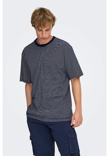 Only & Sons Erkek T Shirt 22036384 Lacivert Lacivert