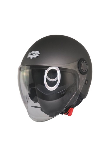 Motoanl Güneş Vizörlü Ece 22.06  Yarım Açık Motor Kaskı Mat Gri