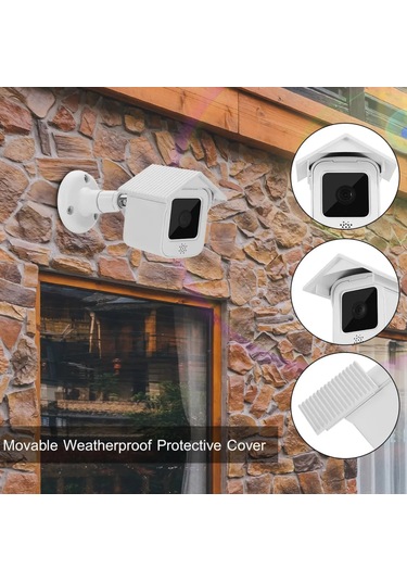 Reedark Wyze Cam V3 İçin Siyah Su Geçirmez Koruyucu Kılıf - 360 Derece Döner Duvar Montajı, Abs Malzeme İle Dış Mekan Uyumlu
