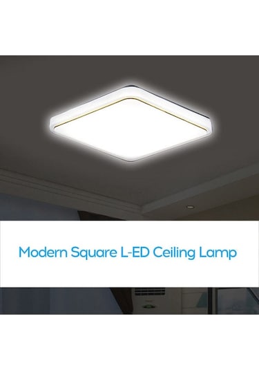 Yifomall Kare Led Tavan Aydınlatması 220v Beyaz, Modern Abs Kasa, Mutfak Balkon Odaları İçin Gümüş