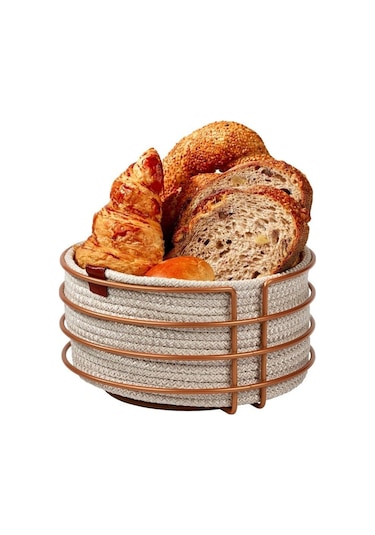 Edora Home 4'lü Rose Servis Sunum Seti, Peçetelik, Kağıt Havluluk, Nihale, Ekmeklik - Metal Paslanmaz