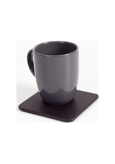 Turgut Office Deri Bardak Altlığı Kahverengi 1 Adet Kahverengi