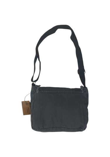 Vintage Küçük Salaş Unisex Günlük Çapraz Postacı Çantası S Boy 26x20cm Koyu Gri