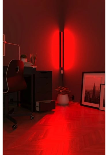 Led Abajur Aplik Gece Lambası Rgb Lambader 16 Renkli Uzaktan Kuma