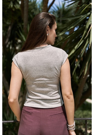 Bohemai Kensal Dar Kesim Gri T-shirt Gri