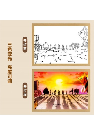 Karikatür One Piece Nika Luffy Gear 5 Işık Lambası Zoro Ace Hediye 2 Çok Renkli