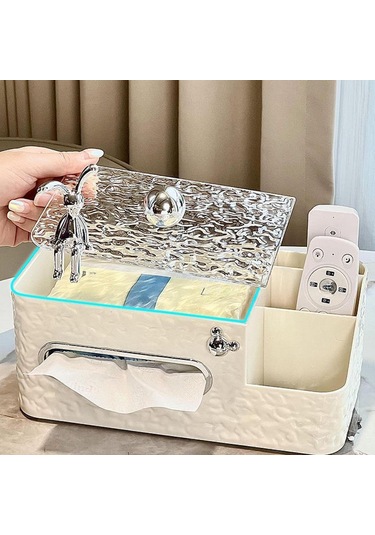 Suntek Banyo Oturma Odası Ofis Için Doku Kutusu Kapağı Yüz Tutucu Beyaz