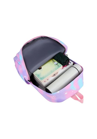 3 Parçalı Okul Sırt Çantası: Büyük Sırt Çantası, Öğle Yemeği Çantası Ve Kalem Kutusu Pembe Th