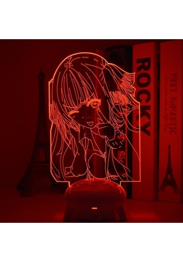 Wealthglow 3d Gece Işığı İllüzyon Çizgi Filmler Anime Özetin Özü Qonagf Siyah