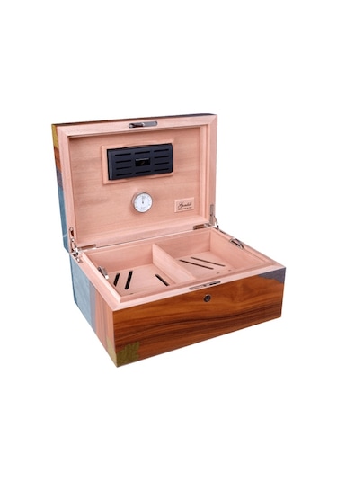Gentili Emilio Desenli Ahşap Kaplama Humidor 373047