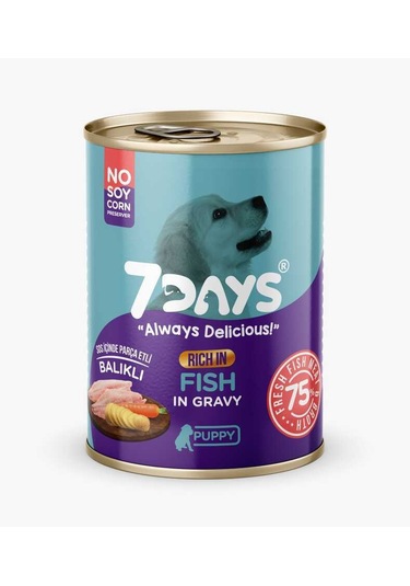 7 Days Taze Balık Etli Yavru Köpek Konservesi 415 G