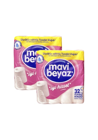 Mavi Beyaz 2 Katlı Tuvalet Kağıdı 2 x 32'li