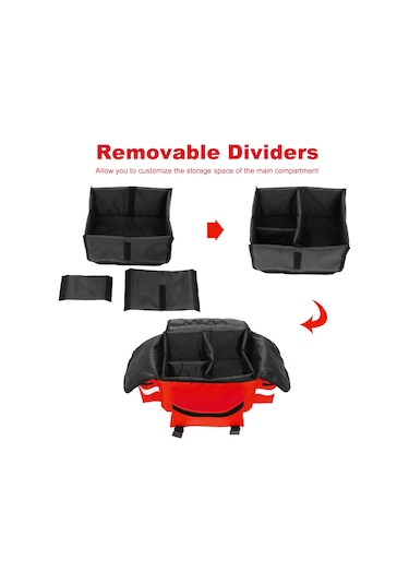 İlk Yardım Müdahale Çantası Dış Mekan Acil Durum Malzemeleri Y27231 Kızıl Kırmızı