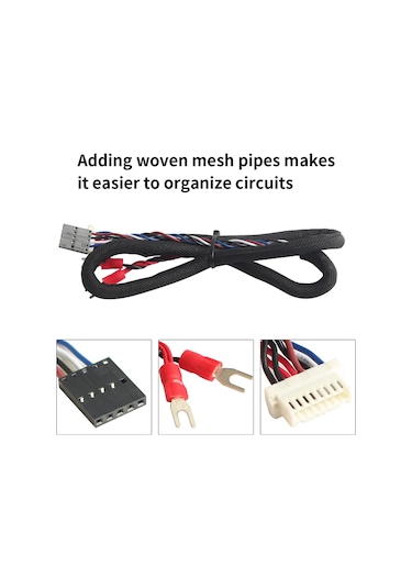 Jeemson Prusa Mmu3 İçin 3d Yazıcı Aksesuarı - Çok Renkli Yazdırma Modülü, Örgülü Kablolu Güç Ünitesi Seti