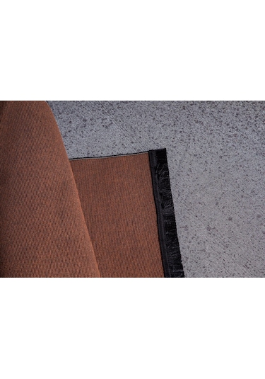 Jassrug Saçaklı Dokuma Kilim 120x180 Kahverengi