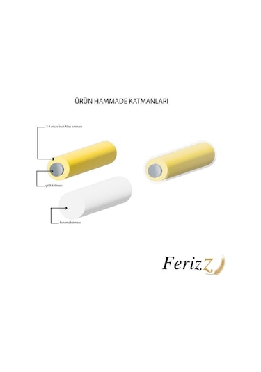 Ferizz 22 Ayar Altın Kaplama Kadın Samanyolu Bileklik Blk-383 Sarı