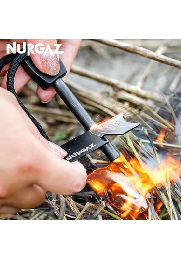 Nurgaz Ng Mc Ateş Başlatıcı Magnezyum Çubuk Siyah