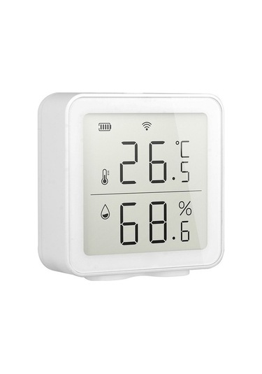 Funtree Wi-fi Sıcaklık Nem Sensörü - Tuya Uyumlu, Mobil Kontrol, Beyaz
