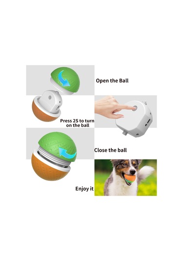 Xindoker Evcil Hayvanlar İçin Uzaktan Kumandalı Işıklı Oyun Topu - Tpu+abs Materyal, Ip54 Su Geçirmez, 4 Saat Çalışma Süresi Yeşil-sarı