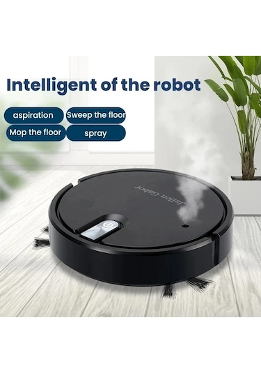 5-in-1 Kablosuz Akıllı Robotlu Süpürge Çok Fonksiyonlu Süper Sessiz Vakumlama A White Beyaz