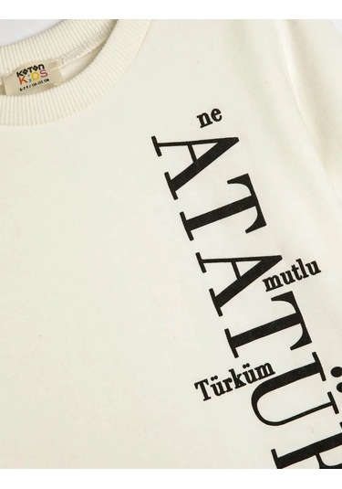 Koton Erkek Çocuk Sweatshirt Ekru 5wkb10032tk 25ky59000135 Y5915