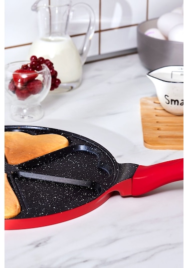Karaca  Mutfaksever Biogranit Love Pankek Tava 26 Cm Kırmızı