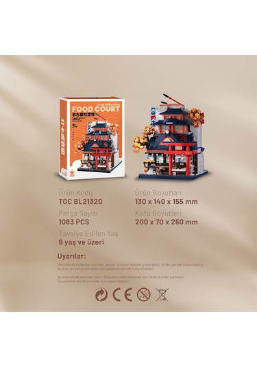 Balody Lezzet Sokağı Japon Lokantası Bl21320 Mini Blok Yapı Oyuncakları Seti