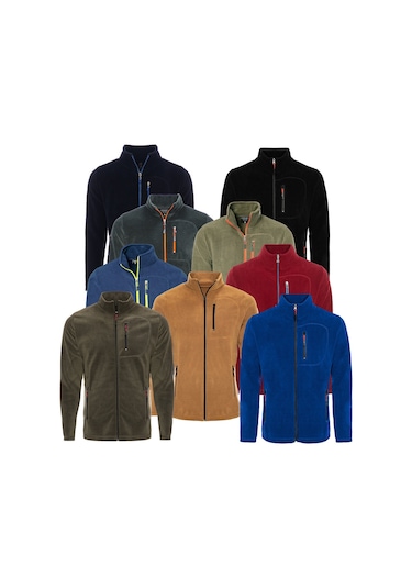 Genius Store Unisex 3 Cepli Tam Fermuarlı Polar Ceket