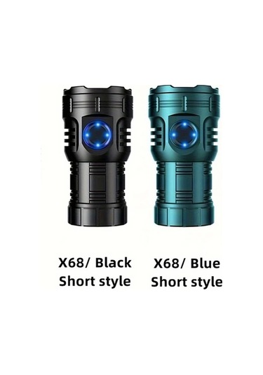 Brightnova Yüksek Parlaklık 8x Led Xpg Güçlü Küçük El Feneri Type-c Şarj Portatif Klips Mıknatıslı Gece Lambası Black X68 Altın