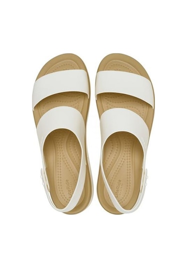 Crocs 211802-00o Brooklyn Matte Wrap Low Wedge Kadın Sandalet Beyaz