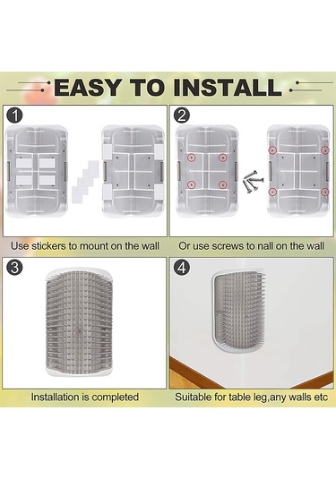 Köşe Tırmalama Kedi Köşe Tırmalama Masaj Tırmalama Kendi Kendine Hi Yüz Dökülen Tüyleri Gider Evcil Hayvan Malzemeleri Gri