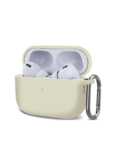 Microsonic AirPods Pro 2.Nesil Kılıf Askılı Mat Silikon Bej