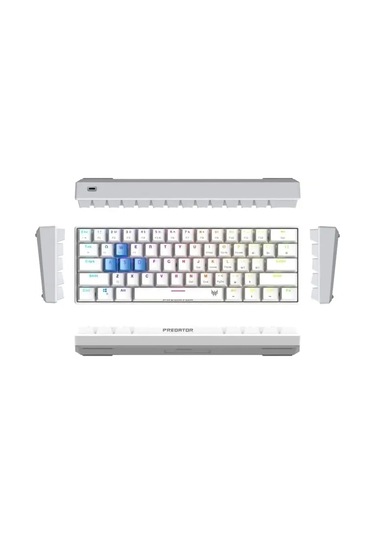 Acer Nitro Gen 2 Kablolu Oyun Klavyesi Predator 61 Key White