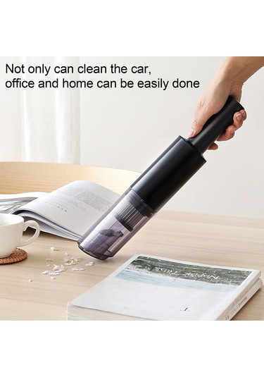 Monyee 7.4v 120w 6000mbar Süper Emici, Araç Ve Ev İçin Kuru/ıslak Kullanim, El Tipi Mini Vakum Temizleyici Siyah